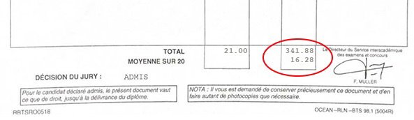 Bulletin relevé de notes de Jules pour son BTS OL Bulletin relevé de notes de Jules pour son BTS OL